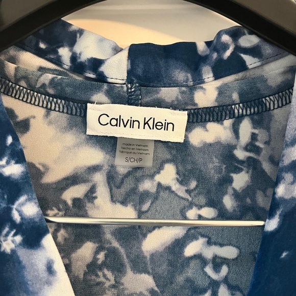 Calvin Klein size S tank top blue and white marble - Picture 2 of 4